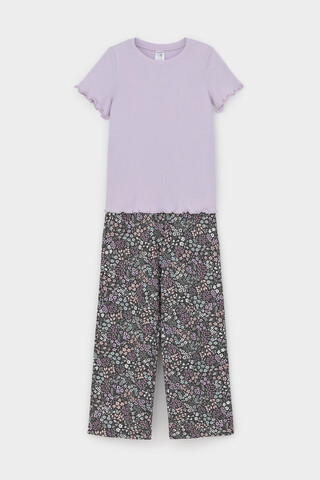 пижама  для девочки  К 1636/лепесток орхидеи,цветочный микс