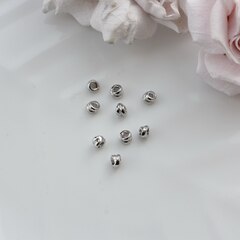 Бусина разделитель (спейсер), 2*4 мм, родий, 10 штук. Р032