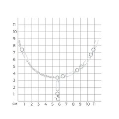 94070639- Цепь -колье из серебра 925 пробы с карабином для съемных подвесок