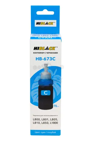 Контейнер с чернилами Hi-Black для Epson L800, L801, L810, L850, C, 70ml