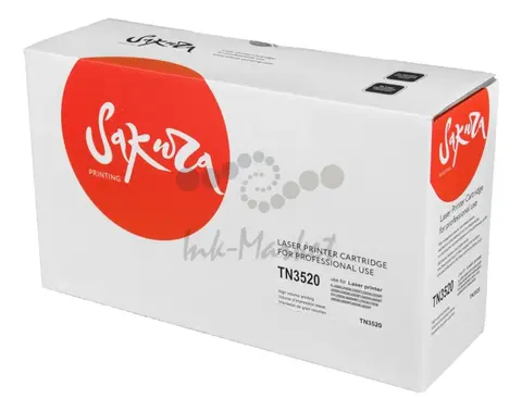Картридж Sakura TN3520 для Brother, черный, 20000 к.