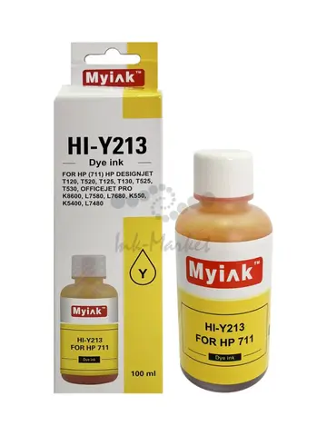 Чернила MyInk HI-Y213 Yellow для Hewlett Packard DesignJet T120/T520. 100 мл. Gloria™ MyInk