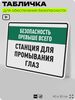 Табличка для обеспечения безопасности 