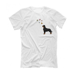 Футболка "Ротвейлер и бабочки"