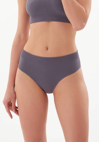 Бесшовные трусы слип в рубчик с высокой талией WHB 001 Teksa