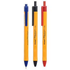 Ручка шариковая, масляная, автоматическая, Piano, 3 цвета чернил, оранжевый корпус, набор 50 шт