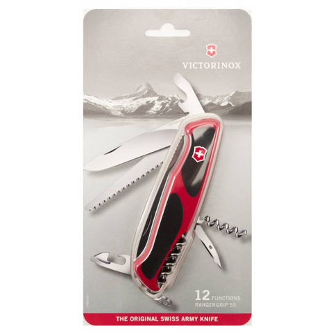 Нож складной Victorinox RangerGrip 55, 130 mm, Red/Black (0.9563.CB1)