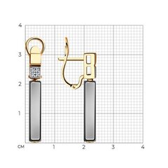 6025120 - Серьги из золота с бриллиантами и керамическими вставками