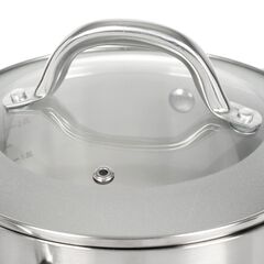 Кастрюля нерж, 4 л, с крыш, крышка стекло, Daniks, Перл, GS-01205-20, индукц