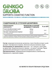 Гинкго билоба экстракт / Ginkgo biloba extract / 60 капс.