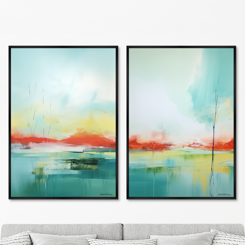 ArtNoMore - Набор из 2-х репродукций картин на холсте Landscape Collection, Awakening, 2024г.