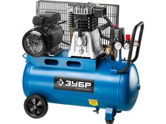 ЗУБР 440 л/мин, 50 л, 2200 Вт, ременной масляный компрессор, Профессионал (ЗКПМ-440-50-Р-2.2)