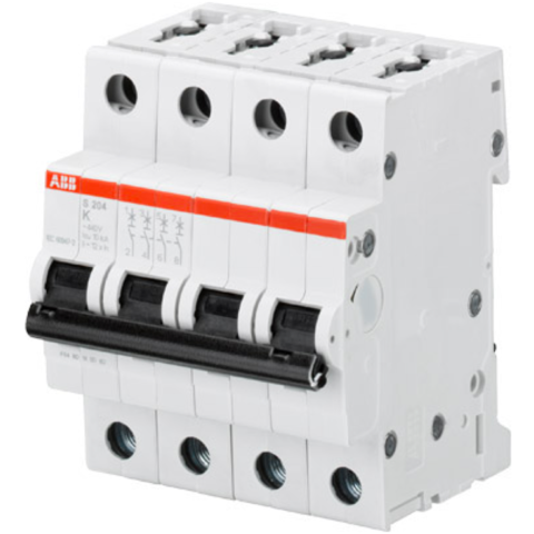 Автоматический выключатель 4-полюсный 50 А, тип K, 6 кА S204 K50. ABB. 2CDS254001R0577