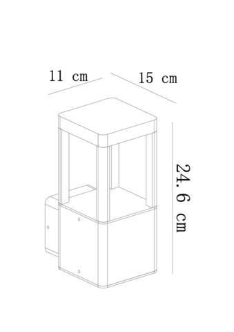 Уличный настенный светодиодный светильник Arte Lamp PHERKAD A2726AL-1BK