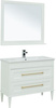 Aquanet 281192 Набор мебели Бостон М 100 белый (ручки золото) (лит. мрамор) (281192)