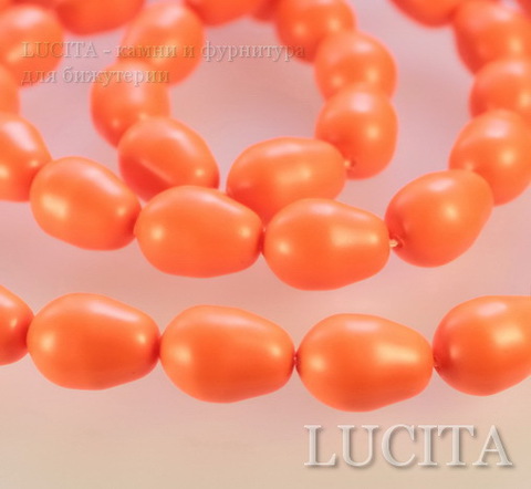5821 Хрустальный жемчуг Сваровски Crystal Neon Orange грушевидный 11х8 мм