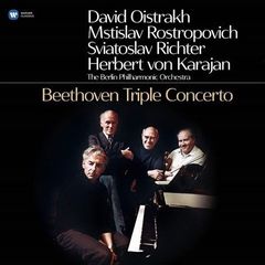 David Oistrakh, Mstislav Rostropovich, Sviatoslav Richter, Herbert von Karajan, Berliner Philharmoniker / Beethoven: Triple Concerto (LP)