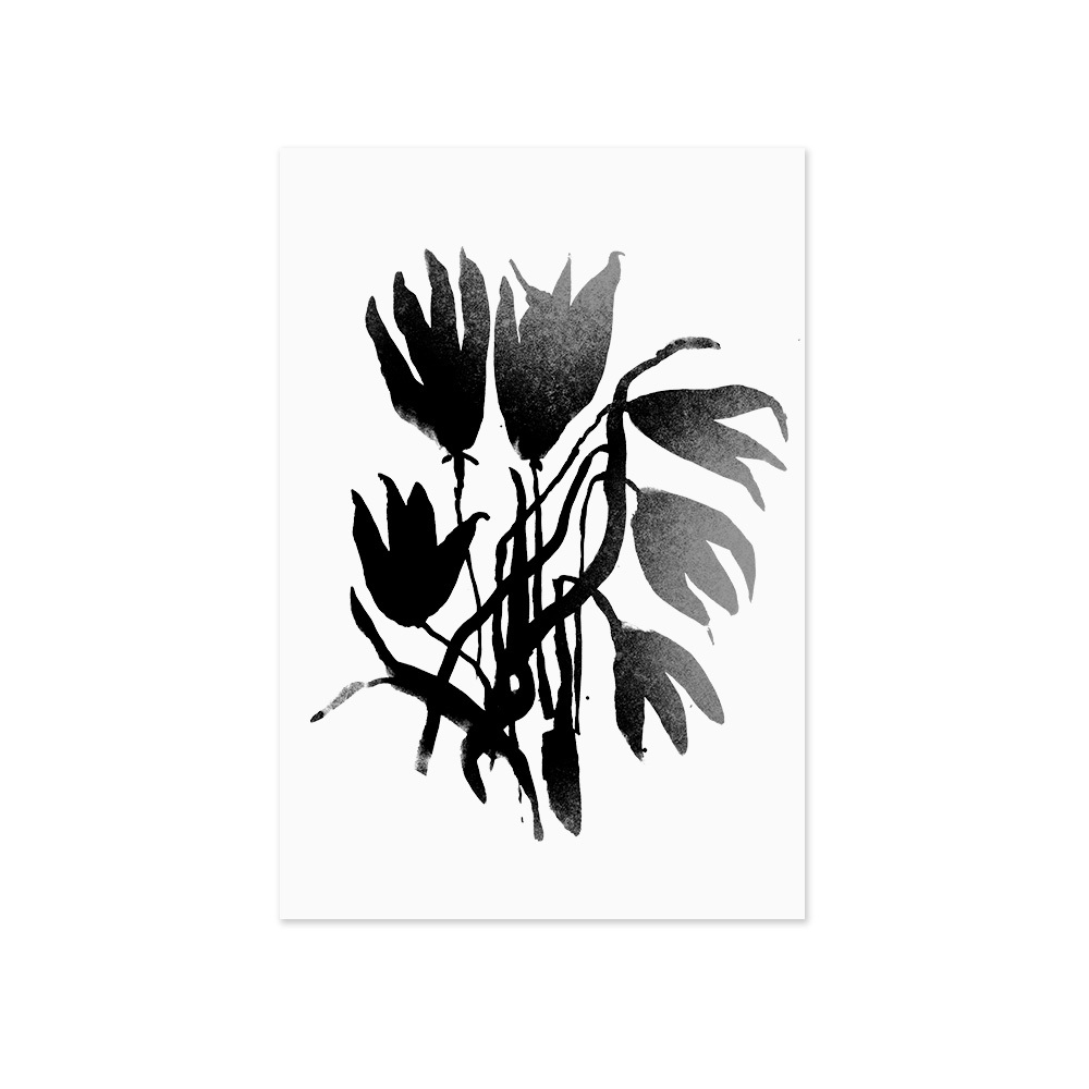 Black flowers / Открытка