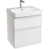 Шкафчик для раковины Geberit Smyle Square, с двумя выдвижными ящиками: B=58.4см, H=61.7см, T=47см, Белый / Высокоглянцевое покрытие