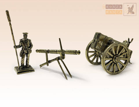 фигурка Артиллерист Британской армии с ракетной установкой и станком-фурой