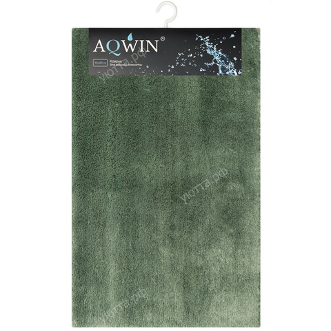 Коврик для ванной Aqwin велюр (50*80 см) - Серо-зеленый