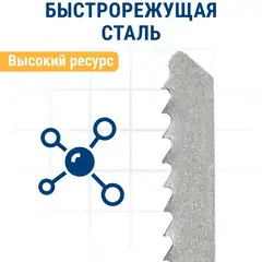 Пилки для лобзика по алюминию ПРАКТИКА тип T227D 100 х 75 мм, криволинейный рез, HSS (2шт. (034-557)