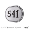 Номерок на дверь квартиры 541, для кабинета, офиса, шильдик 9 х 7 см, серебристый, Айдентика Технолоджи