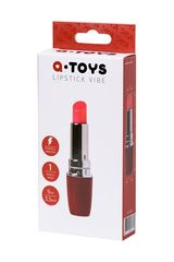 Красный мини-вибратор в форме губной помады Lipstick Vibe - 