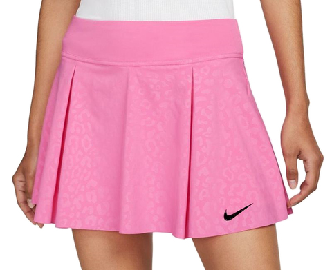 Теннисная юбка женская Nike Dri-Fit Printed Club Skirt - pinksicle/black