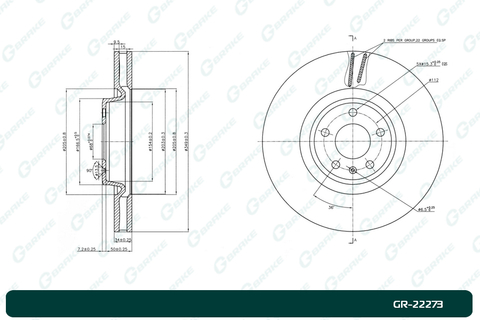 Диск тормозной G-brake  GR-22273
