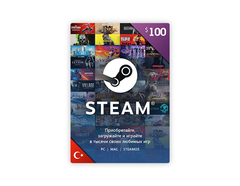 Карта оплаты Steam 100 USD Turkey [Цифровая версия] (для ПК, цифровой код доступа)