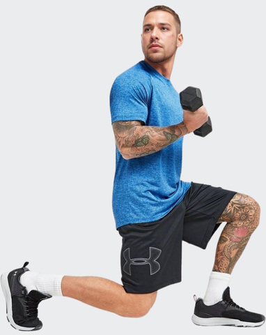 Картинка шорты Under Armour Tech Graphic 25cm Knit черный - 3
