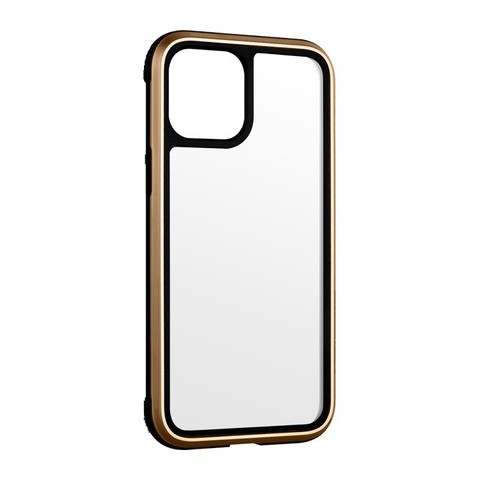 Противоударный чехол с алюминиевой рамкой K-Doo Ares для iPhone 12 (Золотой)