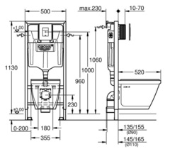 Grohe Solido 39186000 унитаз с инсталляцией - КОМПЛЕКТ 4 в 1