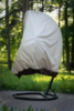 Подвесное кресло-кокон SEVILLA COMFORT горячий шоколад, зеленая подушка (Laura Outdoor)