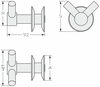 Сунержа 1036-2010-0002 Вешалка "ВИКТОРИЯ" н/ж для ДР "" (RAL 1036 Жемчужно-золотой)