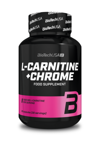 Л-Карнитин L-CARNITINE+CHROME, BIOTECH USA, 60 капсул