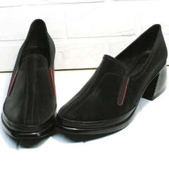 Удобные красивые туфли для женщин 40 лет демисезонные H&G BEM 167 10B-Black.