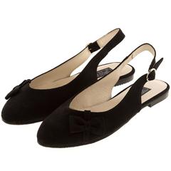 570199 Туфли летние женские черные замша больших размеров марки Делфино
