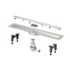 Viega 753207 Advantix Basic Set душевой лоток (нерж.сталь) 750 мм в комп. с сифоном 0.5 л/сек, ножками, дизайн решеткой под плитку ER13 мод. 4983.20