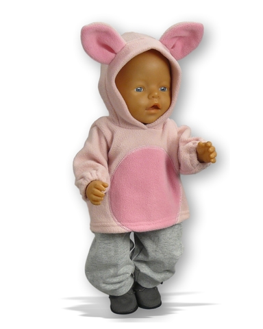 Сюжетный костюм - Розовый. Одежда для кукол, пупсов и мягких игрушек.