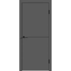 Купить Межкомнатная дверь ПЭТ Альтекс-1 графит кромка Al чёрная