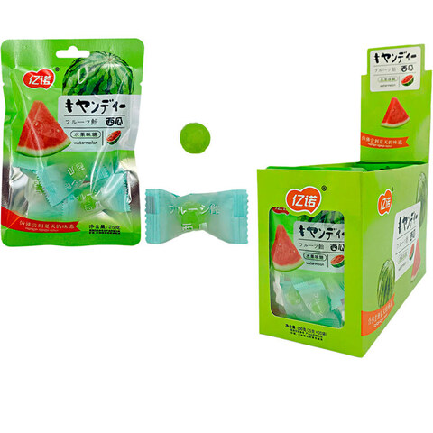 Фруктовые конфеты со вкусом арбуза Yinuo 1кор*12бл*20шт, 25гр