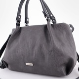 Сумка Саломея 607 македония серый + черный