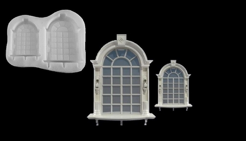 Силиконовый молд Арочные окна расстекловка набор 2 шт