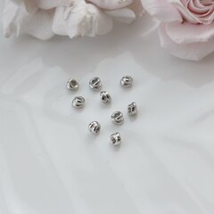 Бусина разделитель (спейсер), 2*4 мм, родий, 10 штук. Р032