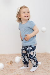 брюки  для девочки  КР 400605/индиго,волшебные совы к419