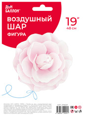 К Фигура, Цветок, Камелия, Розовый, 19''/48 см, 1 шт.