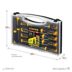 STAYER Hercules-K11 набор отверток 11 шт (25055-H11)