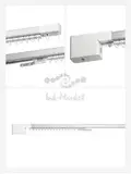 Умный карниз для штор Яндекс YNDX-00591 1,8 - 3,0 м, работает с Алисой, Zigbee выдвиженой, горизонтальный белый